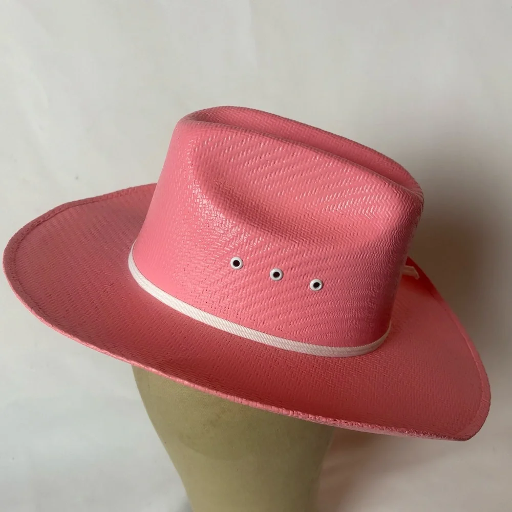 NWT Twister Pink Child Girls Cowboy Cowgirl Paper Straw Western Hat Size Medium
